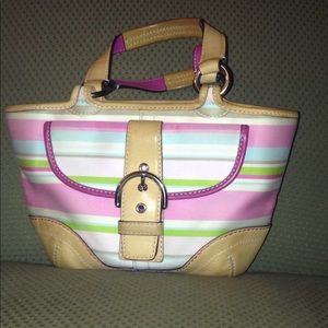 Coach multi-color small tote